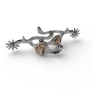 Vintage Horse Head Medallion Cowboy Western Riding Spurs Made in Japan